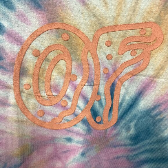 Odd Future OFWGKTA Donut Logo Pink Blue Tie-Die T-Shirt Medium - Picture 4 of 5